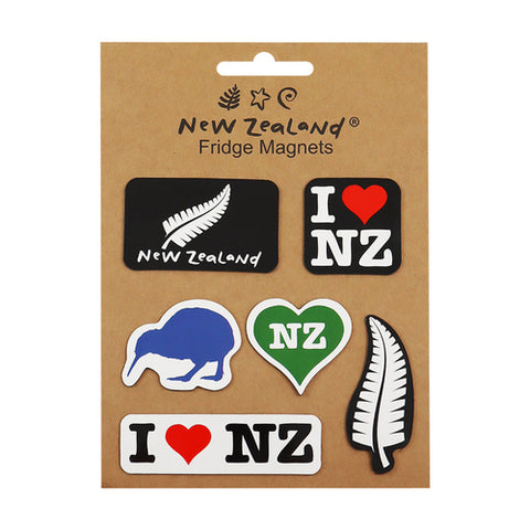 Magnet NZ I Love NZ 6pc 5-6cm each