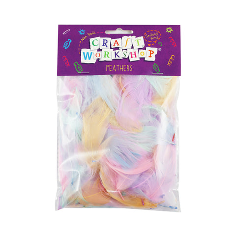 Craft Feathers Pastel Colour Mix 6g