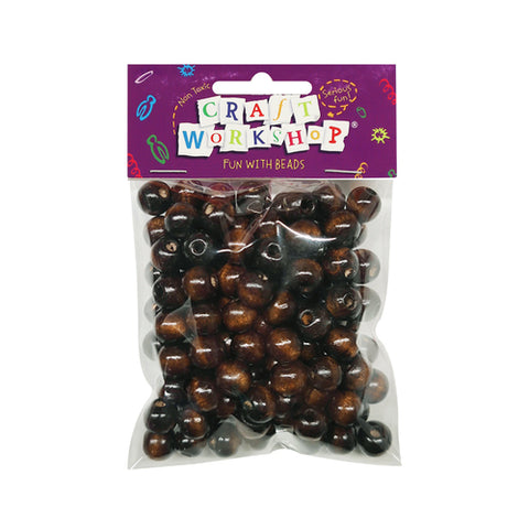 Craft Beads Dark Brown 12mm