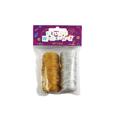 Craft Metallic String 2 Rolls 20m