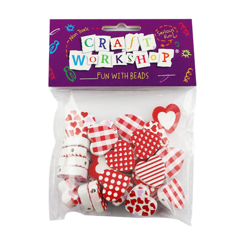 Craft Beads Love Hearts 32pc