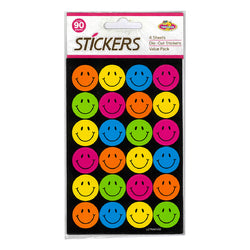 Stickers Smiley Faces 190x104 4shts