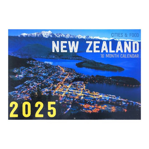 Calendar 2025 NZ Cities and Food