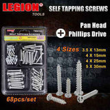 Screws Self Tapping 68pc