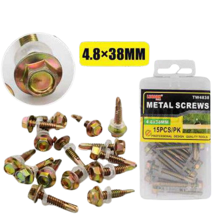 Screws Metal 4.8x38mm 15pc