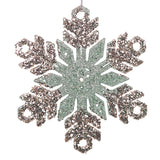 Acrylic Snowflake Tree Deco Glitter 13.5cm