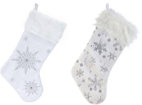 FANCY STOCKING SNOWFLAKES 45cm