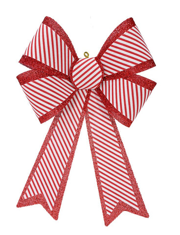 Candycane Double Layer Bow