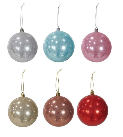 Metallic Glossy Bauble Asst