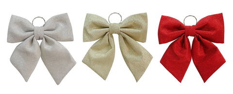 Metallic Fabric Bow Asst