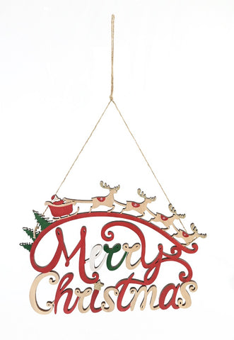 Hanging Christmas Reindeer Sign