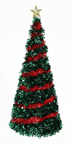 Tinsel Cone Tree With Star