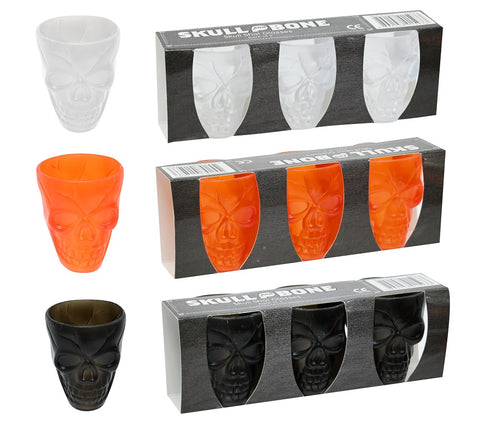 SKULL SHOT GLASSES 3pk ASST