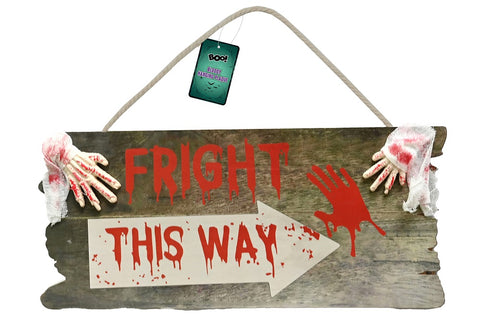 BLOODY HANGING PLAQUE WITH HANDS 40cm