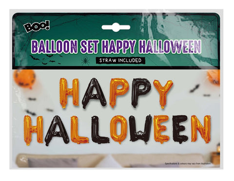 Letter Foil Balloon Set Happy Halloween