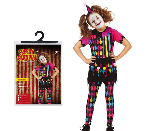 Costume Multi Coloured Clown Kids