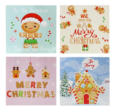 Cards Gingerbread 10pk Asst