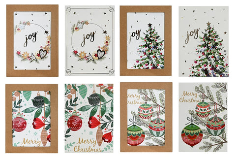 Cards Fancy Traditional Foil/Glitter 10pk