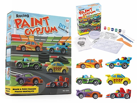 Mould & Paint Gypsum Kit -Racing Cars