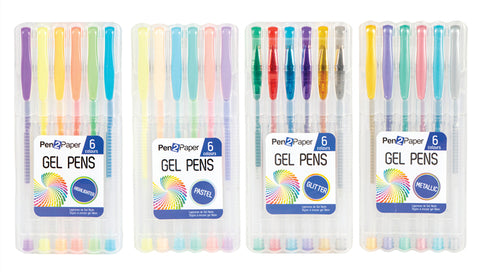 GEL PEN GLITTER 6PC