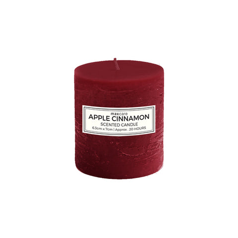 Rustic Apple Cinnamon Scented Candle 6.3x7cm Burgandy