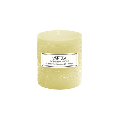 Rustic Vanilla Scented Candle 6.3x7cm Ivory