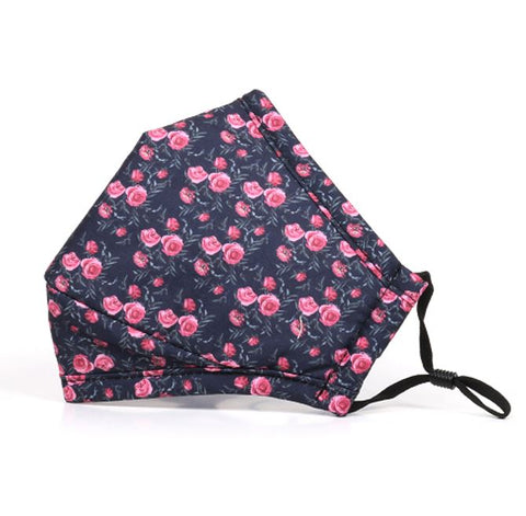 Reusable Face Mask Cotton Pink Flowers