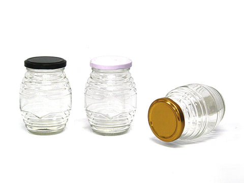 Ribbed Glass Jar 350ml