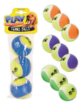 PET TENNIS BALL PAW/JUNGLE 3PC